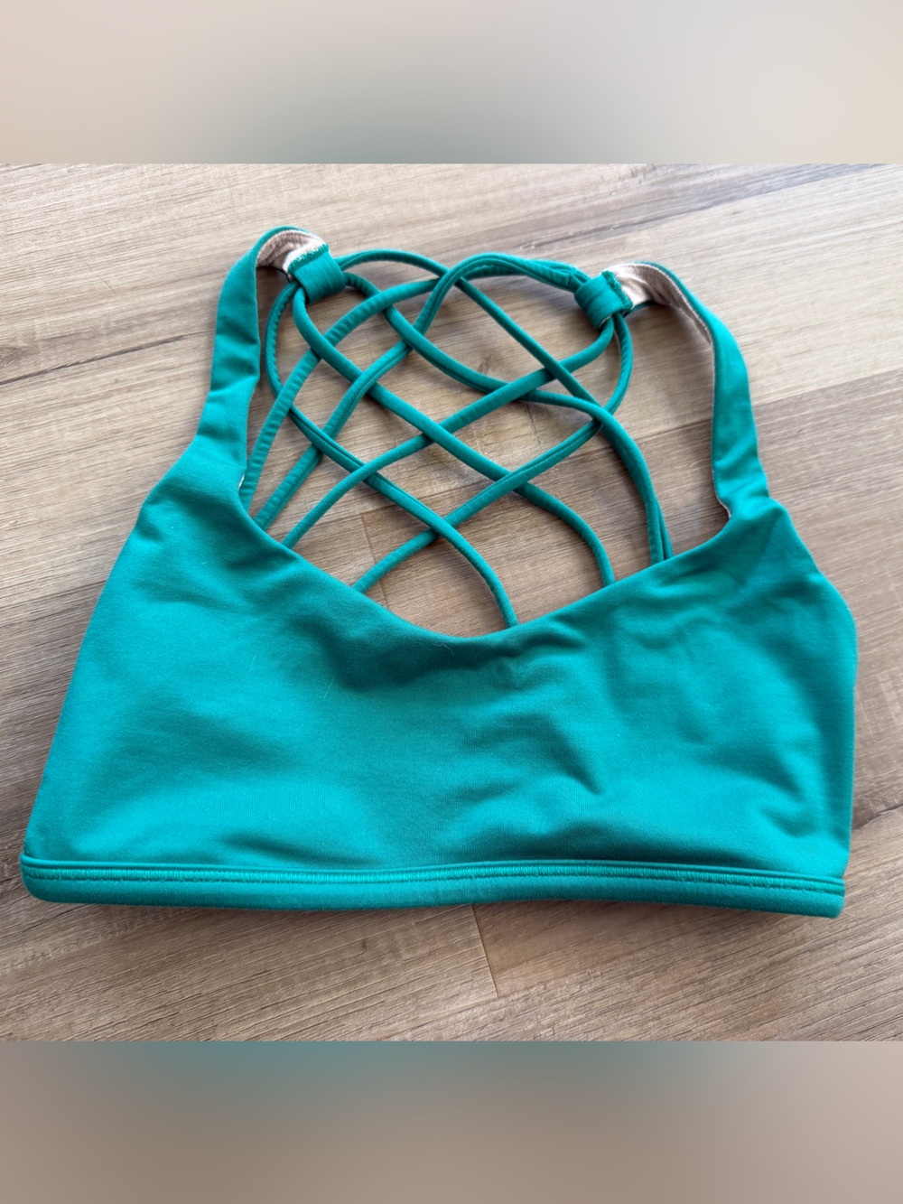 lululemon athletica Jade Green Free to be Wild Strappy Sports Bra